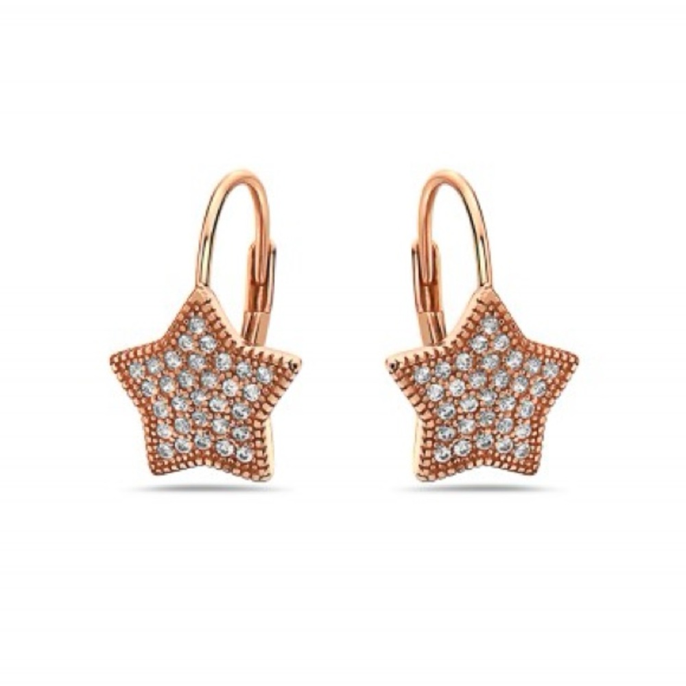 Sterling silver star earrings